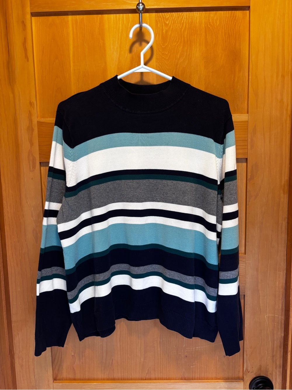 Northern Reflections XL Striped Cotton Sweater Nautical Preppy Coastal